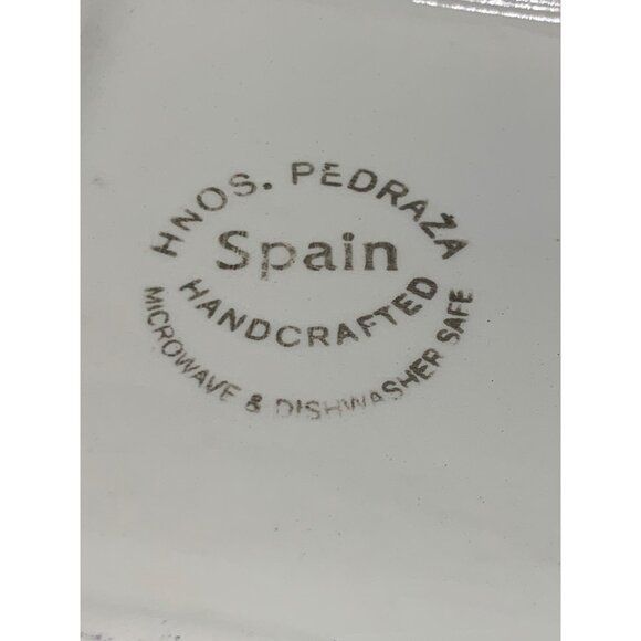 Handcrafted Spanish Ceramic Serving Tray With Vibrant Blue Yellow & Orange - Picture 6 of 6